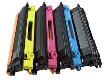 TN-115 - RAINBOW 4 PACK <B>MADE IN CANADA ALL COLORS BROTHER COMPATIBLE HIGH CAPACITY TONER CA